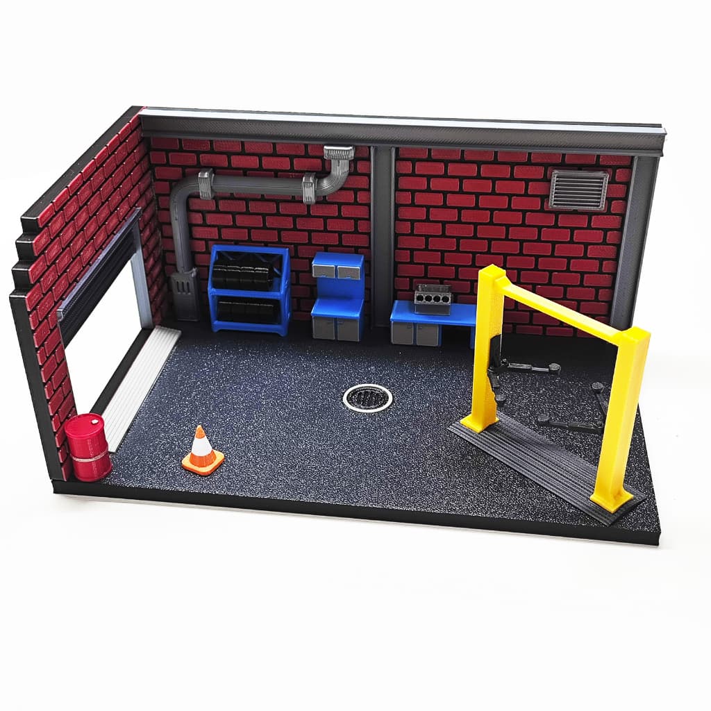 Diorama Mini Oficina V3 para miniaturas escala 1:64