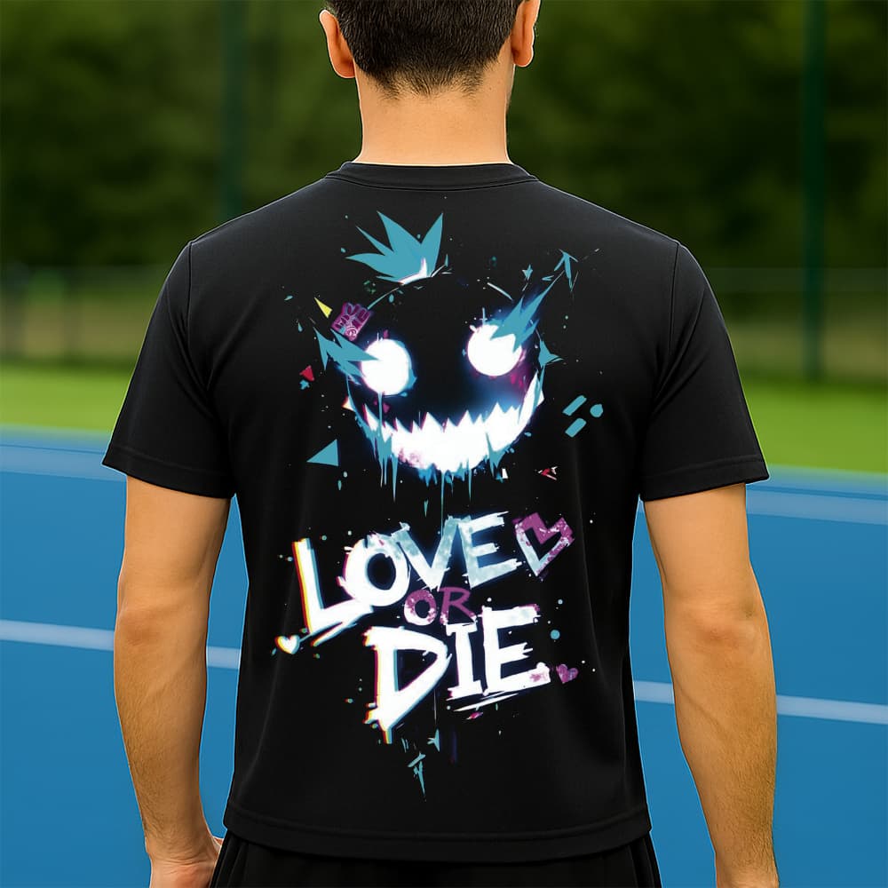 Camiseta Dry Fit Masculina Estampada Sorriso Assustador P ao GG Leve Respirável Academia Treino