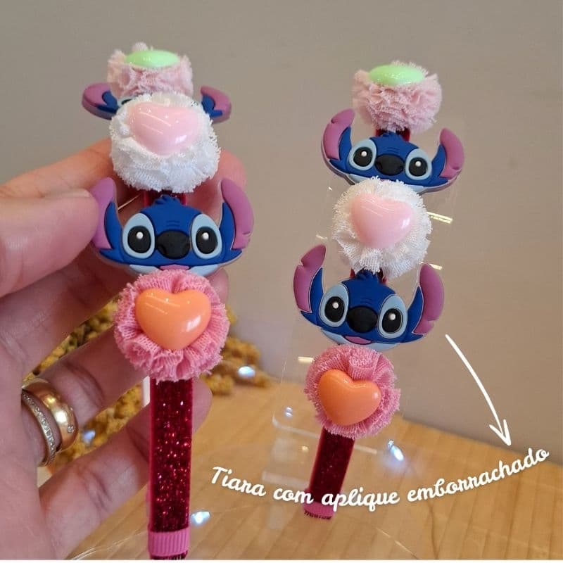 Tiara arco Stitch infantil menina Arquinho do Stitch