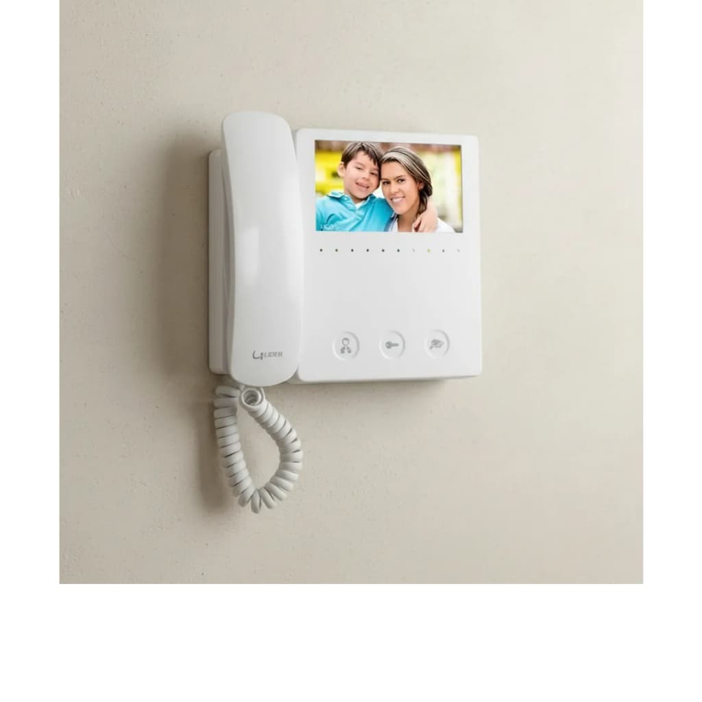 Tela Extensão Vídeo Porteiro Líder LR4500 Monitor Branco