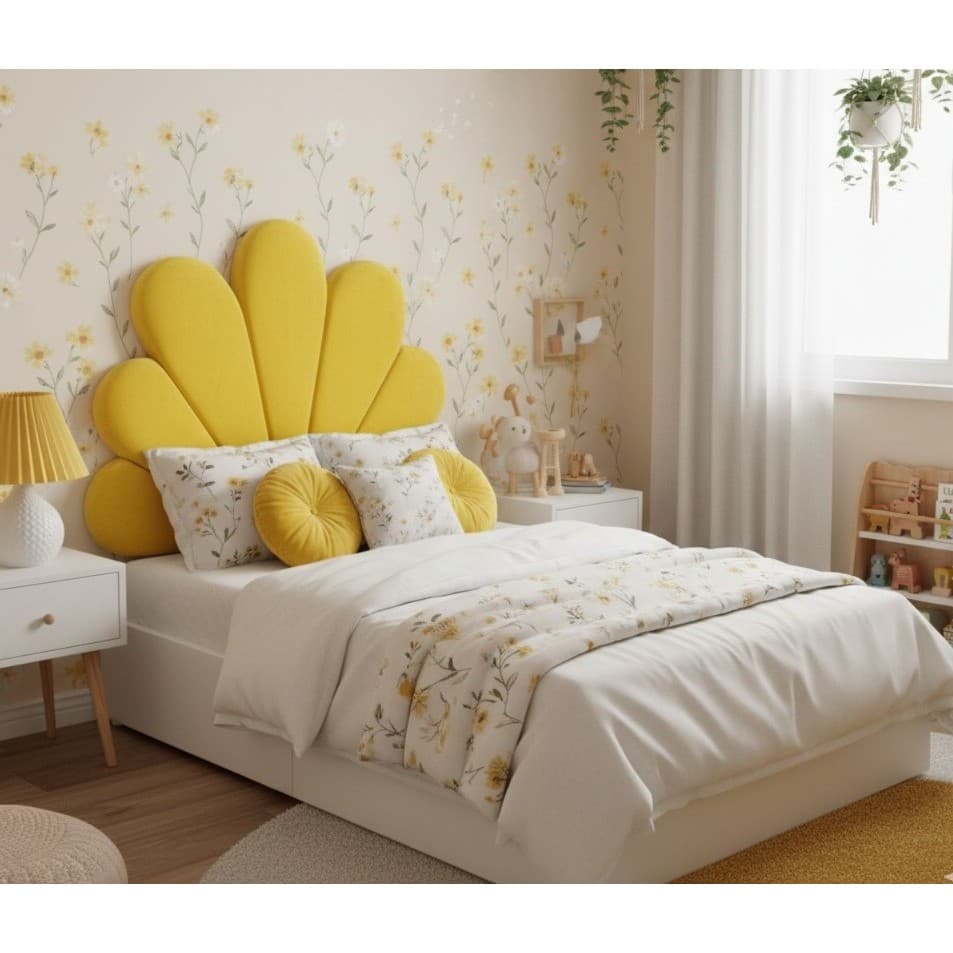 CABECEIRA DE CAMA BOX SOLTEI MODERNA FLOR 0,90