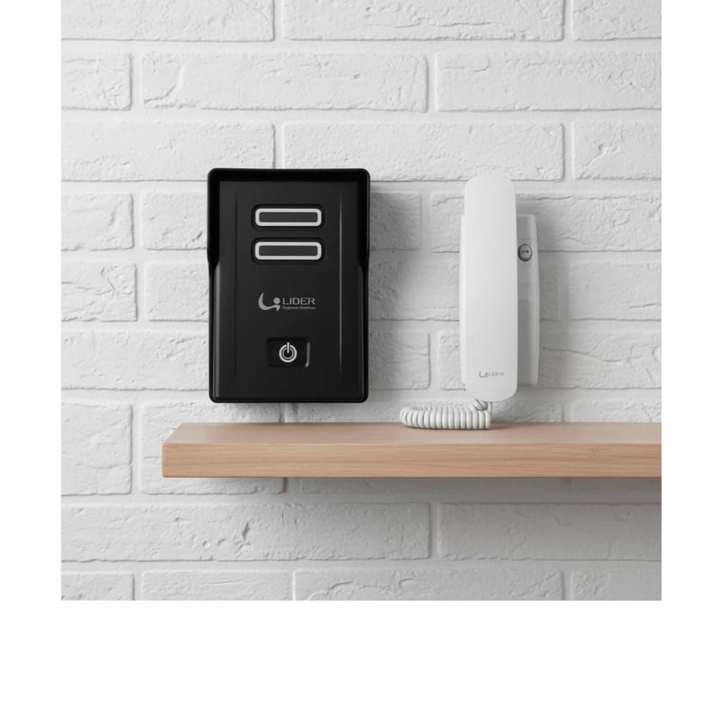 Interfone Residencial Smart LR580 Líder Porteiro Eletrônico Preto