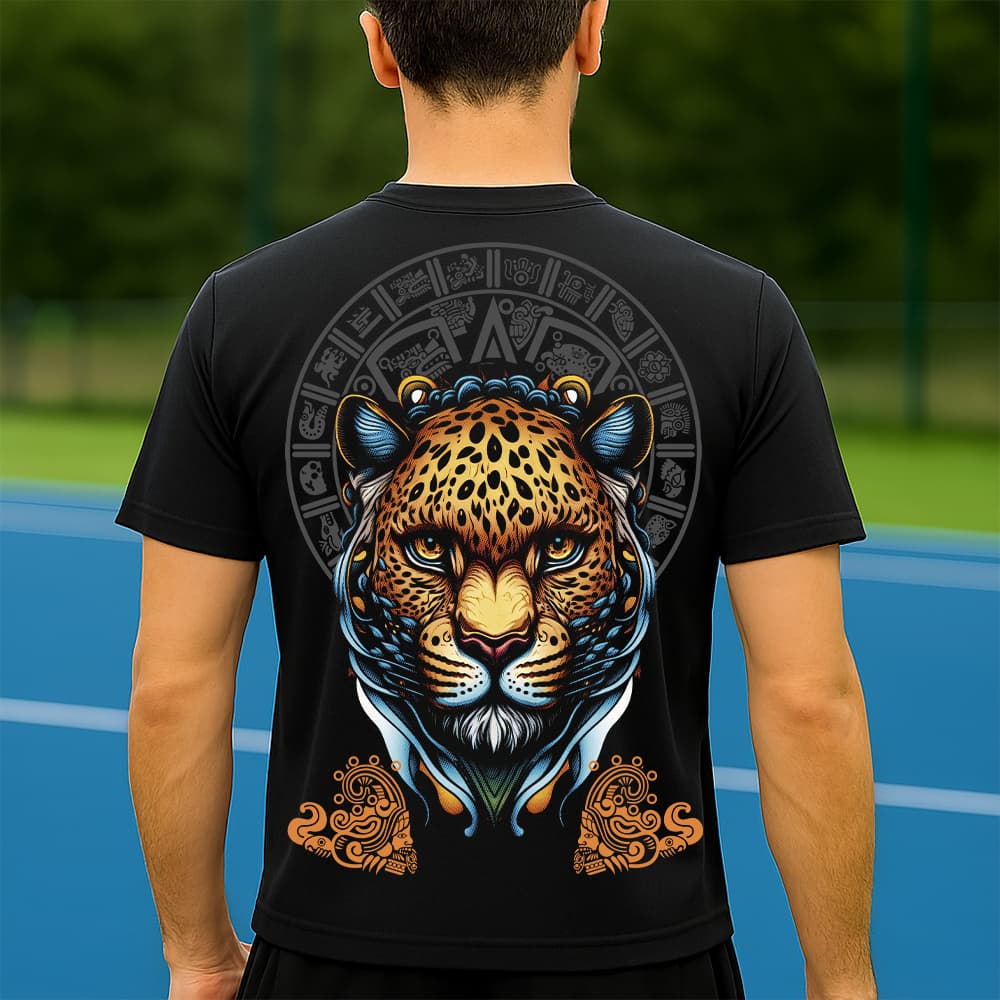 Camiseta Dry Fit Masculina Estampada Pantera Indígena P ao GG Leve Respirável Academia Treino