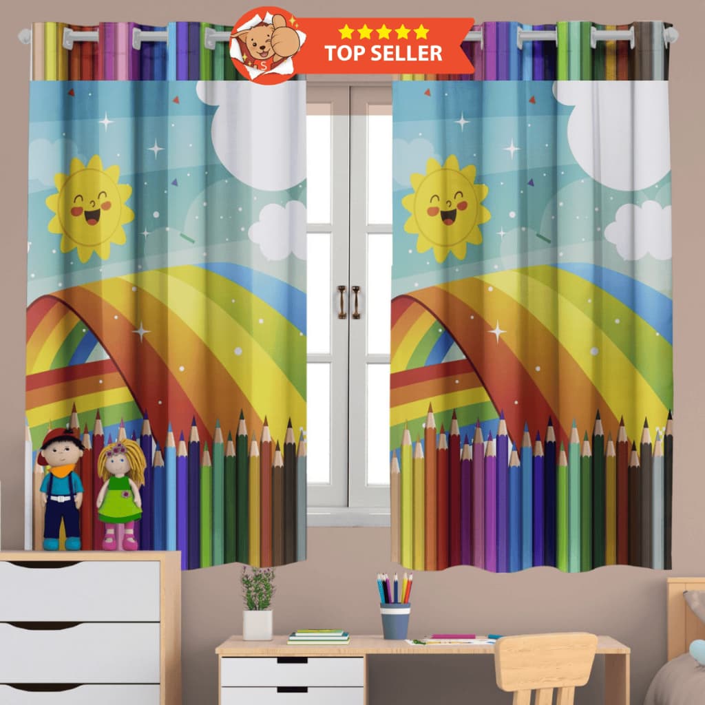Cortina Escolar "VOLTA ÁS AULAS" 2,00 X1,50 (Decoração, Biblioteca, Escola, Sala de Aula, Infantil)