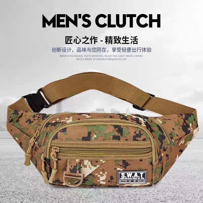 Pochete Bolsa masculino camuflar Militar Regulavel motoboy