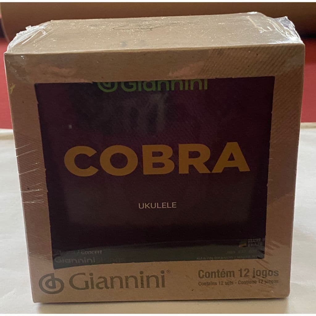 Corda Caixa Com 12 Encordoamentos Para Ukulele Giannini Cobra Náilon Concert Ou Soprano