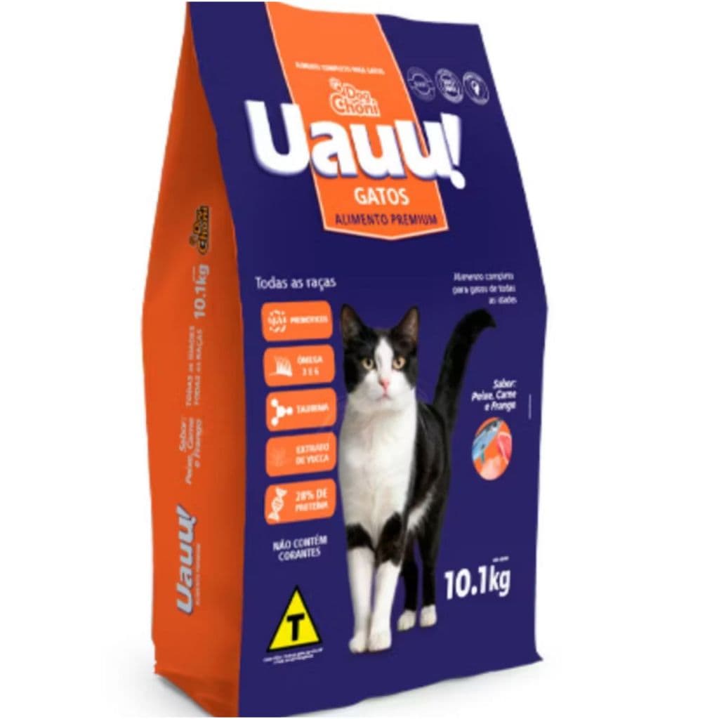 Ração Uauu Para Gatos 30kg Em Todas as Fases de Vida Deles