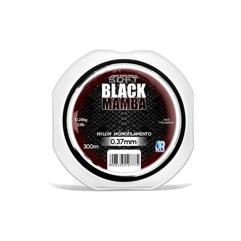 Linha Monofilamento JR Pesca Soft Black Mamba - 0,37mm - 300m