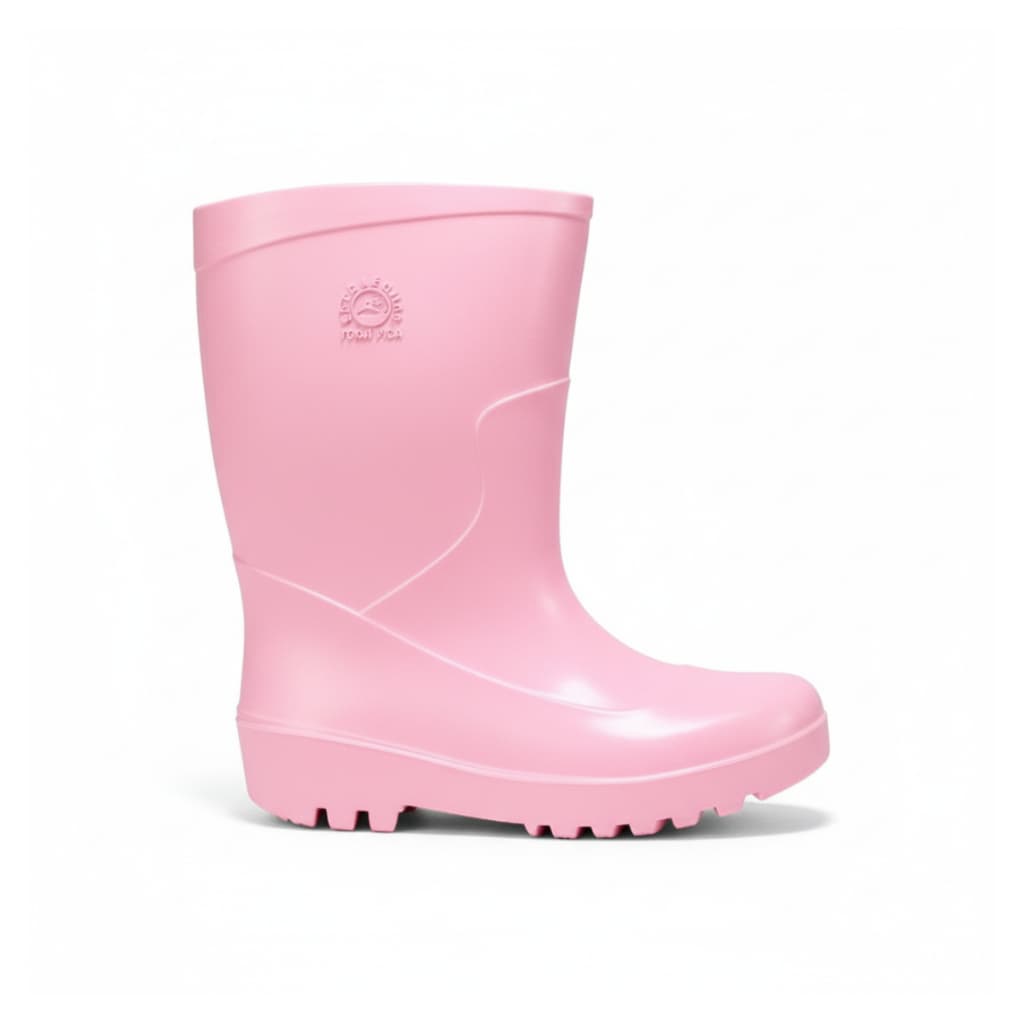 Bota de Borracha Galocha Pvc Toda Vida Infantil Rosa Sete Leguas Confortavel Leve Impermeavel Menina