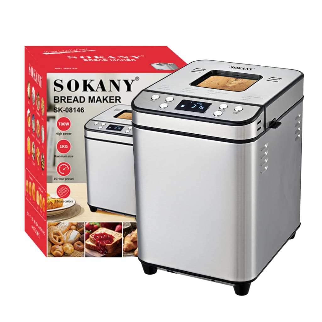 Máquina de Pão Caseiro Automática Elétrica com Timer Programável Doméstica