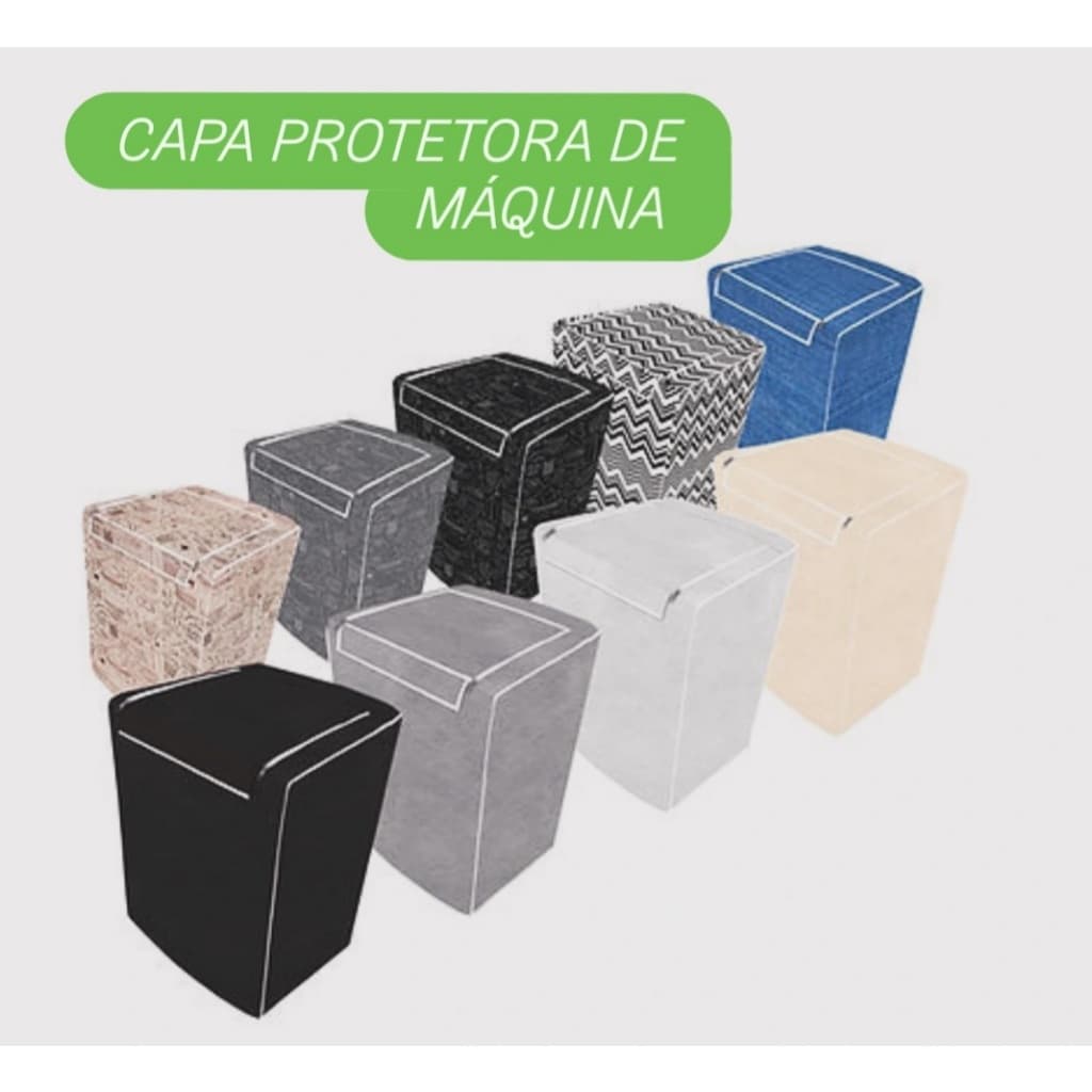 Capa Máquina de Lavar Abertura Superior c/Zíper Lavanderia  G.V