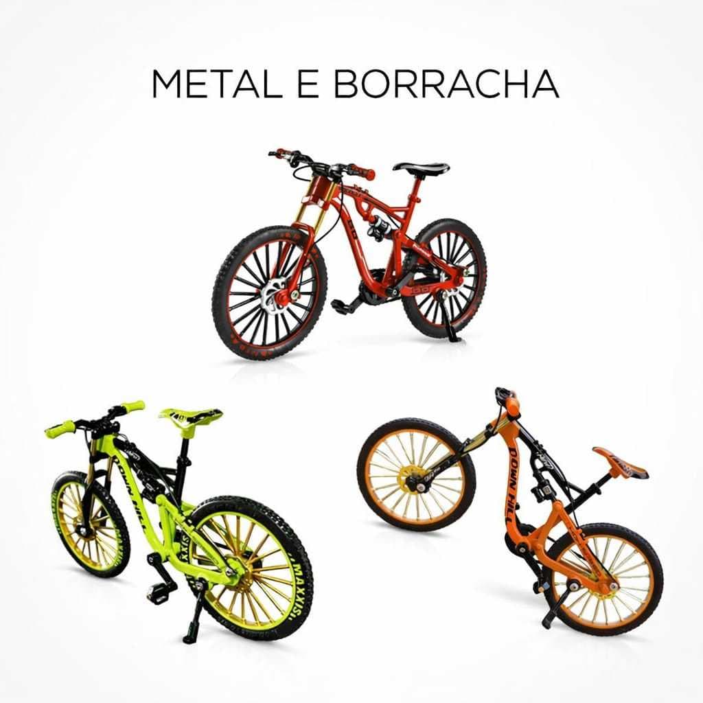 Miniatura Bicicleta Bike Metal E Borracha Coleção Realista