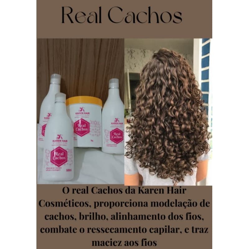💜 Kit Real Cachos – Karen Hair Cosméticos (4 Itens)