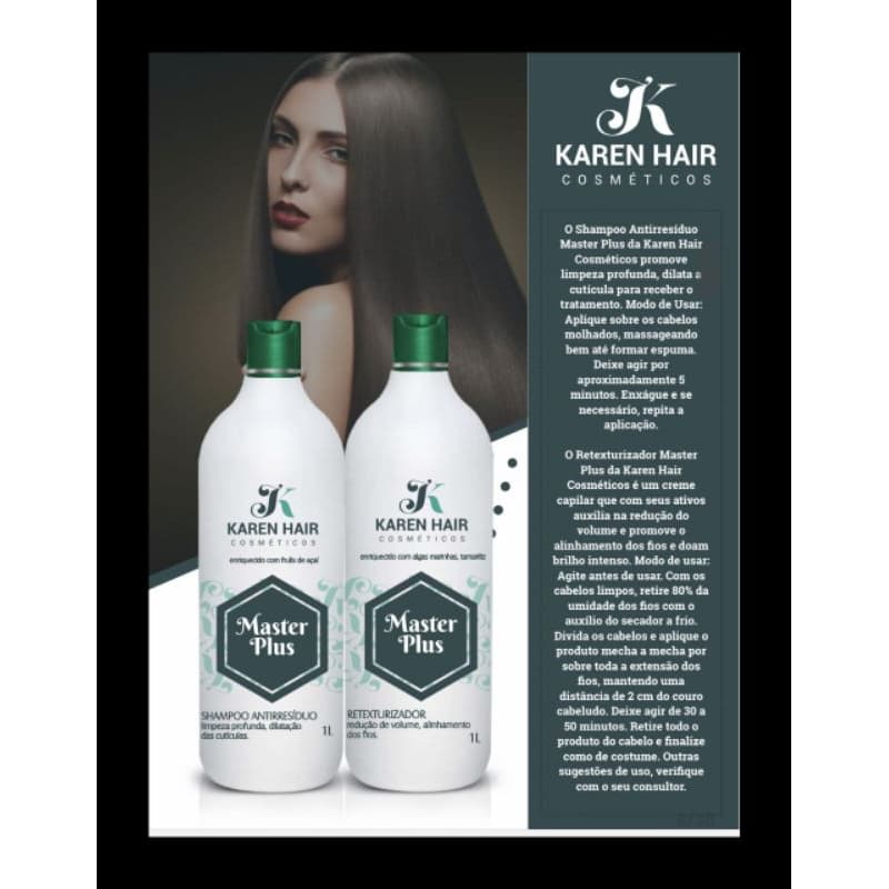 Progressiva Liso Natural Sem Formol| Karen Hair Cosméticos