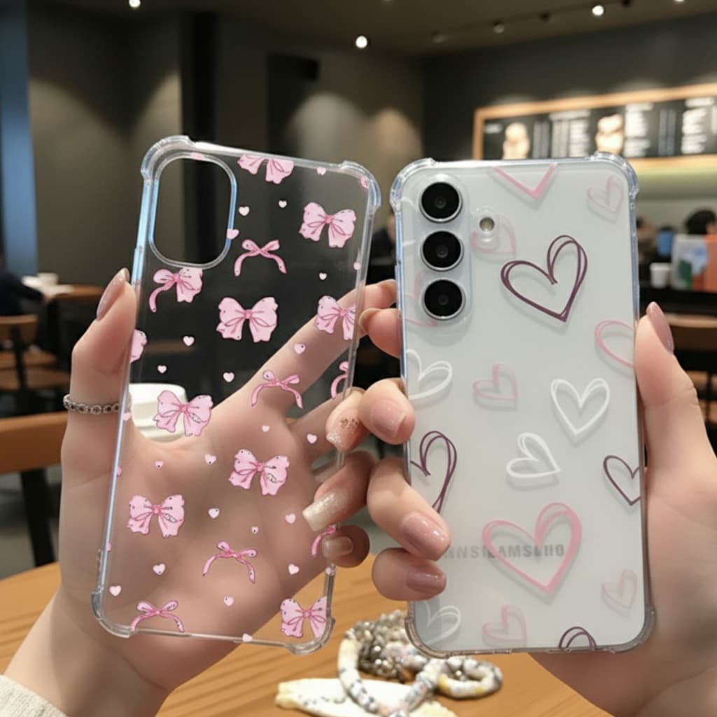 CAPINHA CAPA CASE, PARA, CELULAR  MOTOROLA  E  XIAOMI , ANTI-IMPACTO , TPU , DESENHOS, LAÇO ROSA E CORAçÃO ROSA