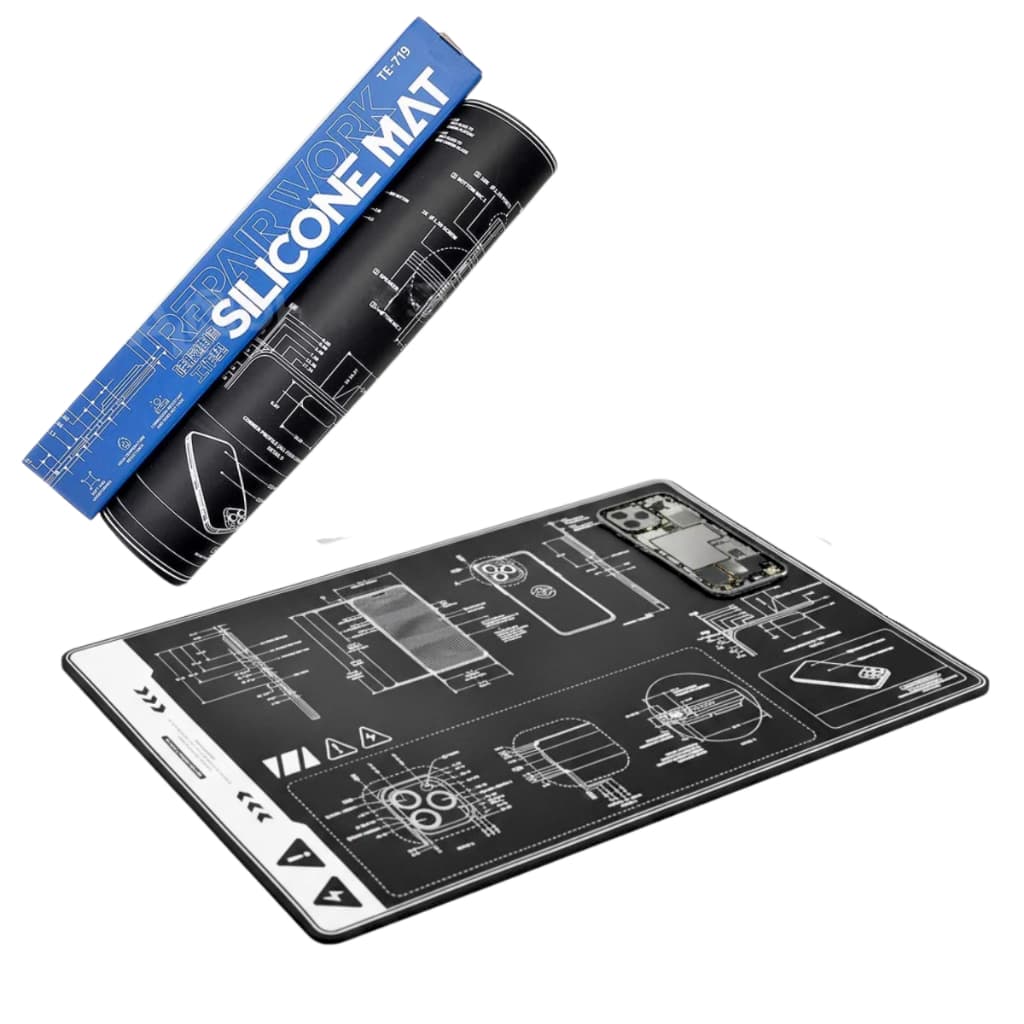 Tapete Manta De Solda Silicone TE-719 60x35 cm Bancada Eletrônica Isolamento Térmico Reparo