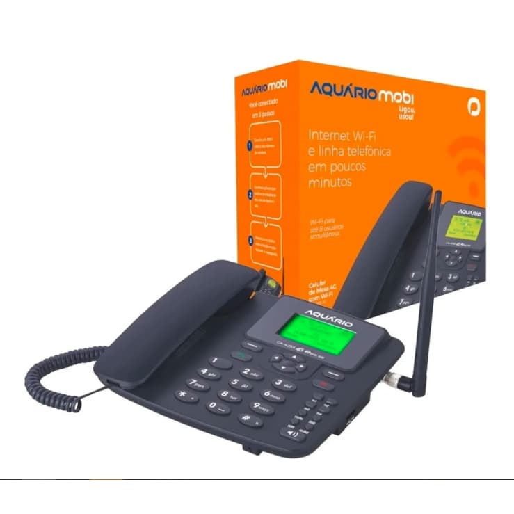 Telefone Celular Fixo Mesa Wifi Dual Sim 4g Ca42sx4g Aquário