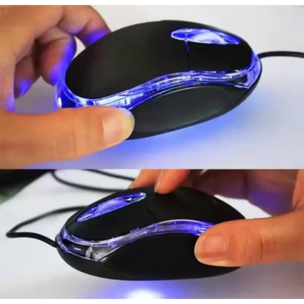 MOUSE LED COM FIO OPTICAL EXBOM