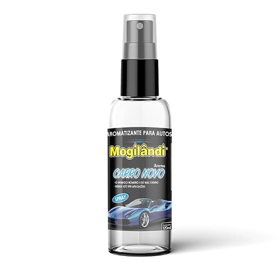 Spray Automotivo Mogilandi 120ml – Aroma Carro Novo para Veículos