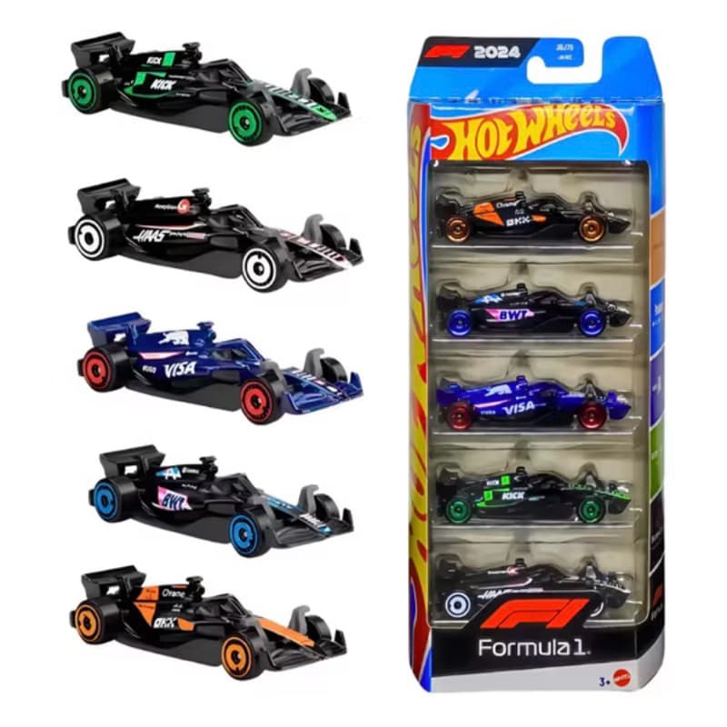 Hot Wheels Pack C/ 5 Carrinhos Edição Fórmula 1 2024 - Hot Wheels