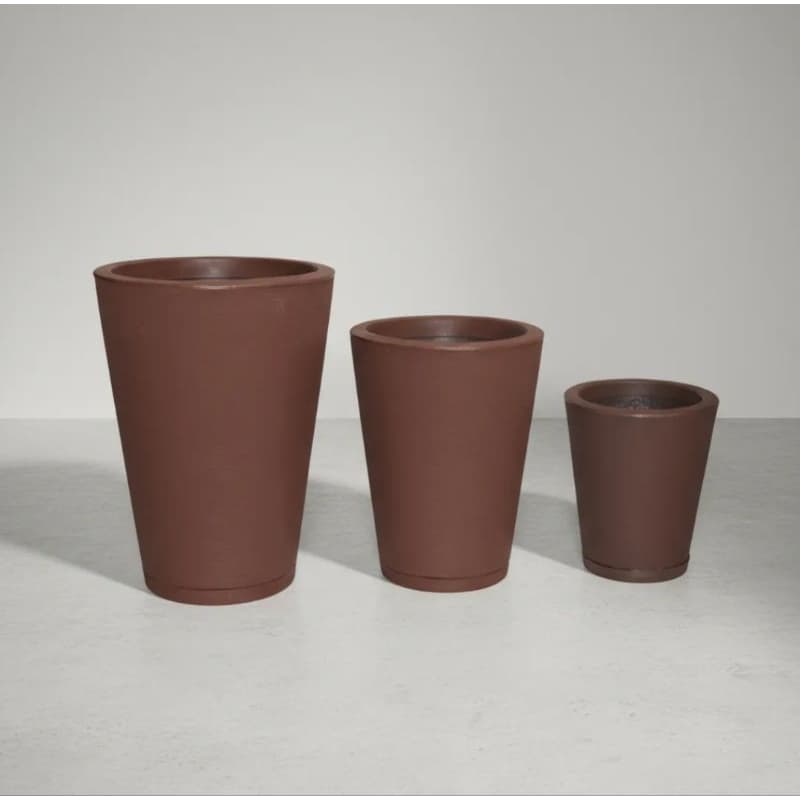 Kit 3 Vasos Coluna Escovada 1,2,3 Vaso Grande em Polietileno - Perfeito para Plantas, Flores no Jardim  e decorações....