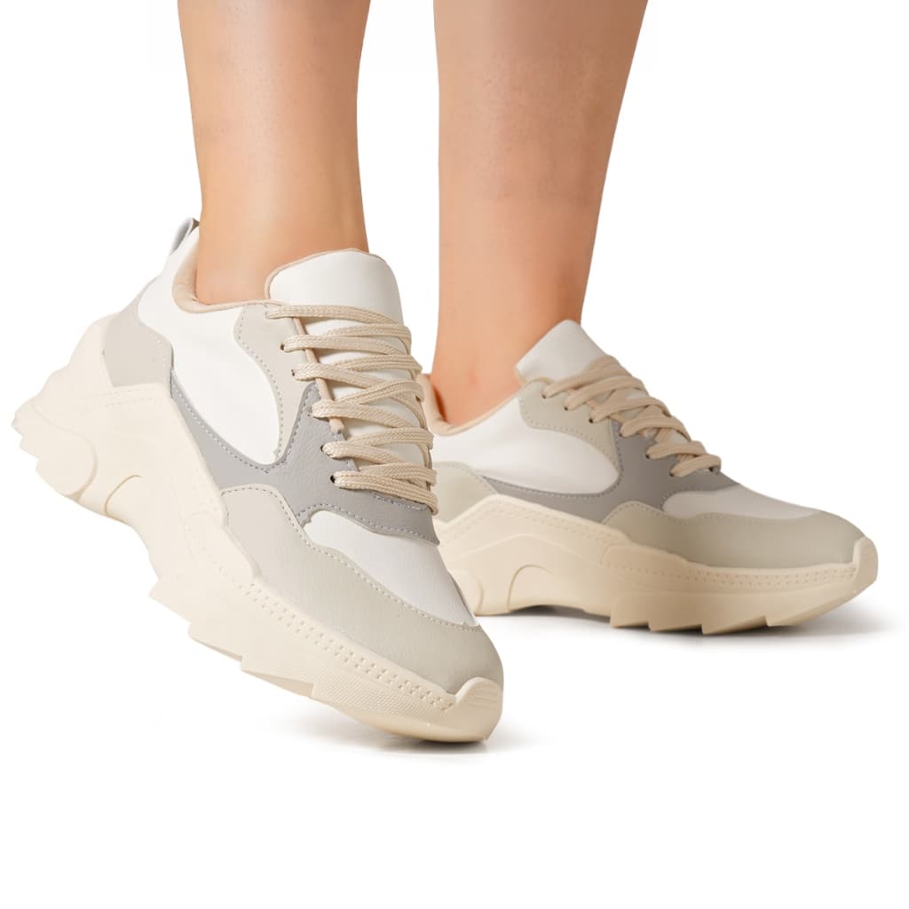 Tênis Feminino Tratorado Sneaker Plataforma Estiloso Confortável Resistente Qualidade Premium