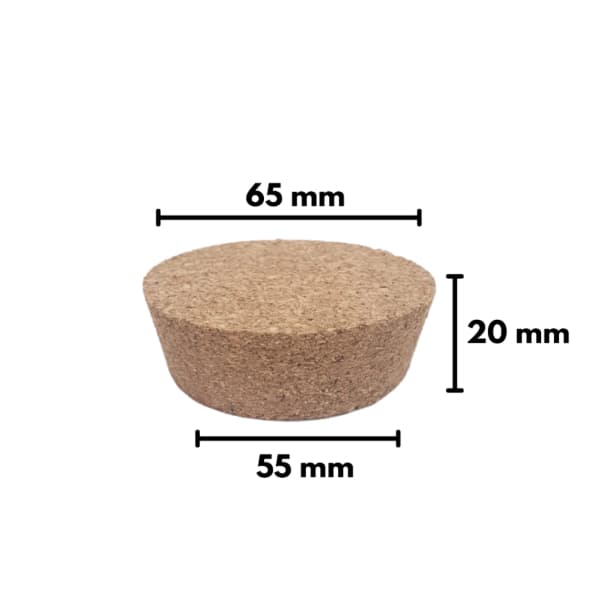 (1 unid) Rolha tampa de cortiça 74mm 30x65x55 mm