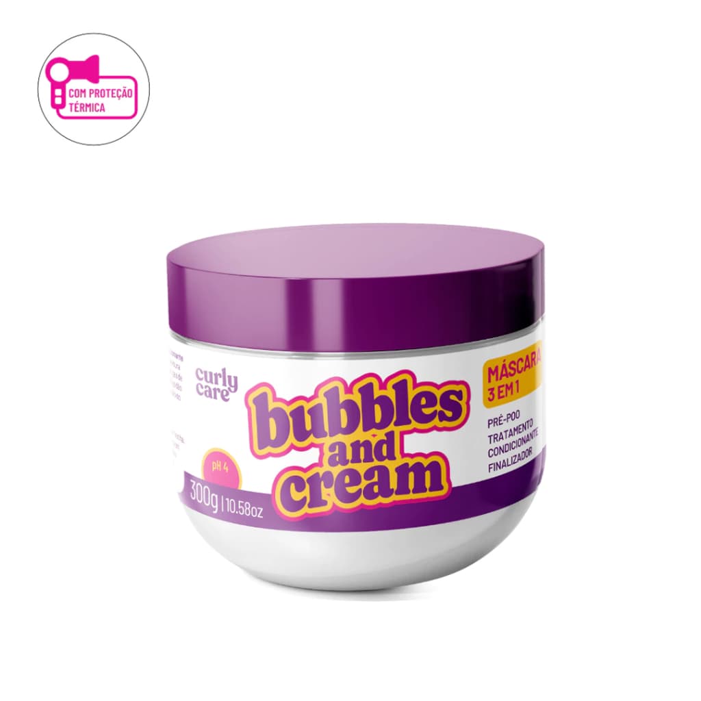 Curly Care Máscara 3 em 1 Bubbles and Cream 300g