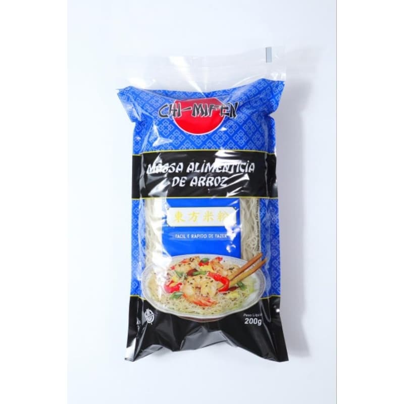MACARRÃO ORIENTAL MASSA DE ARROZ CHI-MIFEN - 200g - Macarrão para Bifum