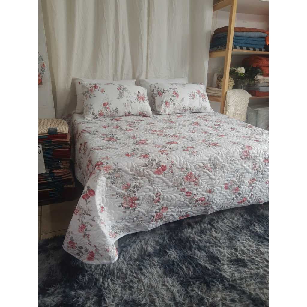 Cobre Leito Estampado Casal 3 peças Promoção Ilimitada