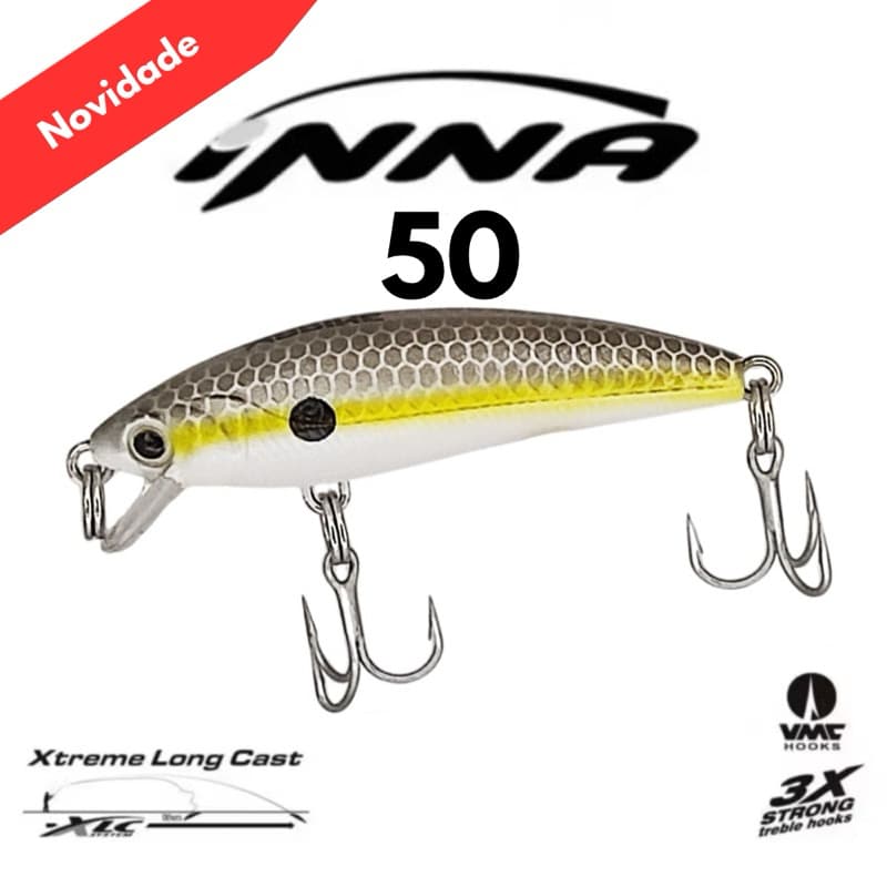 Isca Artificial Inna 50 Pro Tuned - Marine Sports - 5cm / 3,5g Todas as Cores - Robalo Tucunaré Traíra Dourado