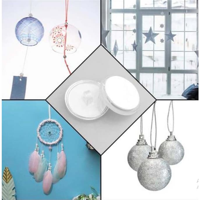 Gancho Teto Adesivo Multiuso Transparente 3cm Para Pendurar Objetos Leves Decoração De Casa E Quarto Sem Furo Na Parede