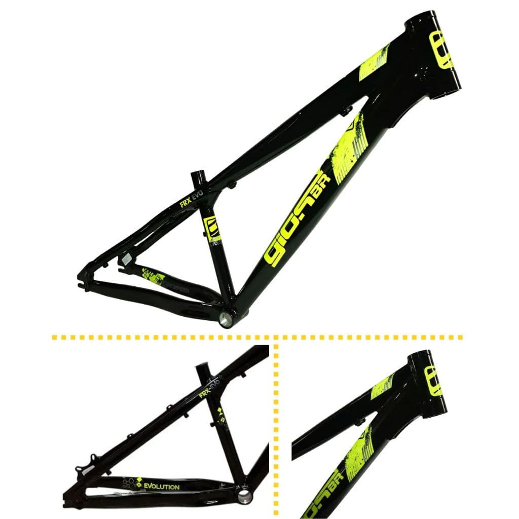 Quadro Gios Frx Evo 26 Dirt/freeride/wheeling Preto/amarelo Preto 13.5