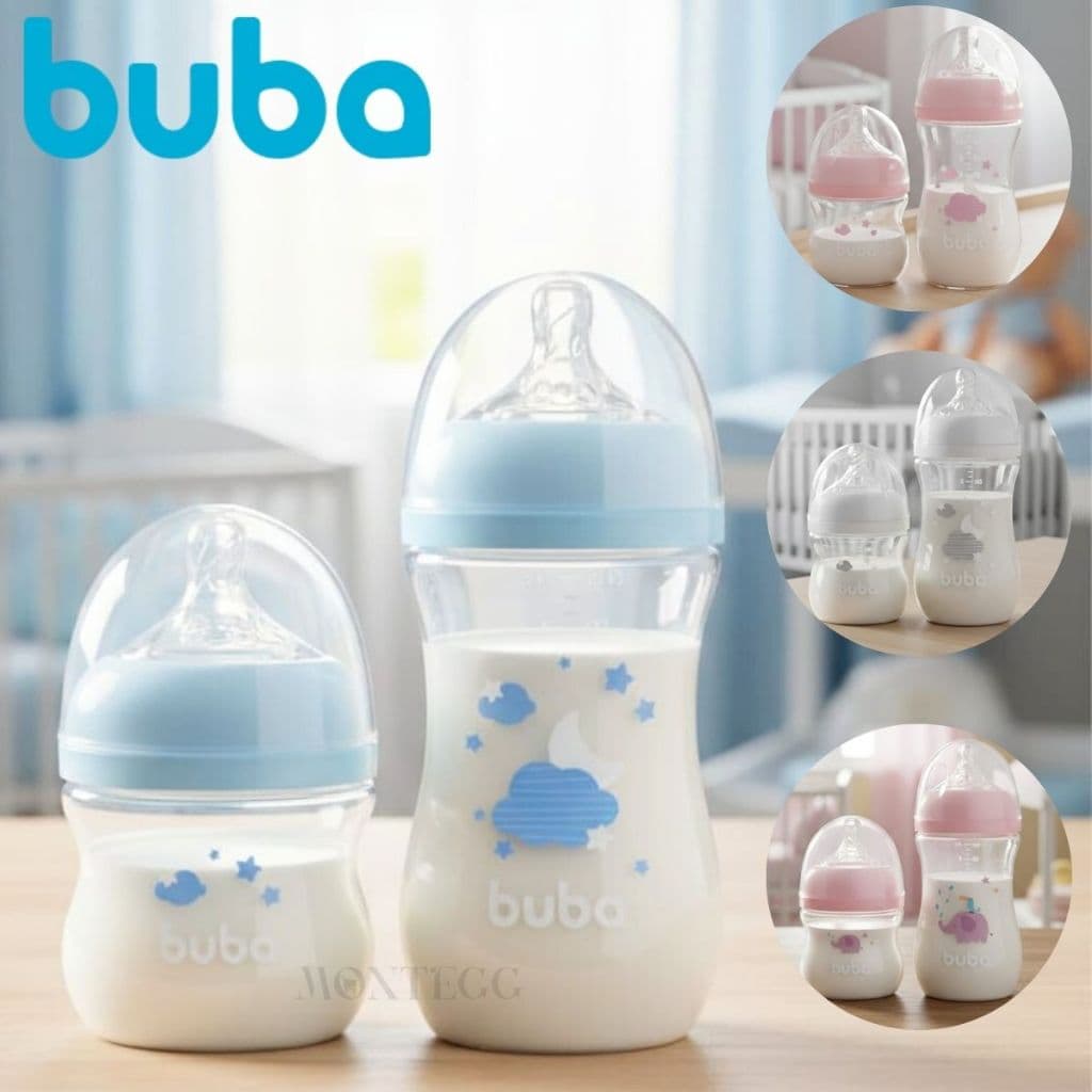 Kit 2 Mamadeira Buba 120ml e 270 ml Anticólica Bico Petala Mamadeira Anticolica Antivazamento