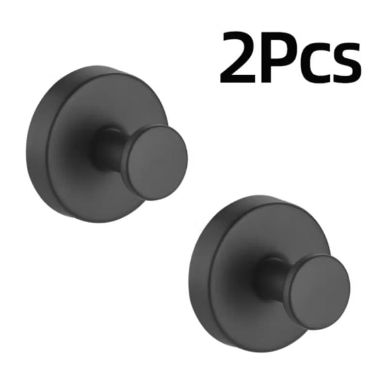 Kit 2 Ganchos de Aço Inox de Parede Cabide Cabideiro Suporte Toalha De Rosto e Pendurar Roupa