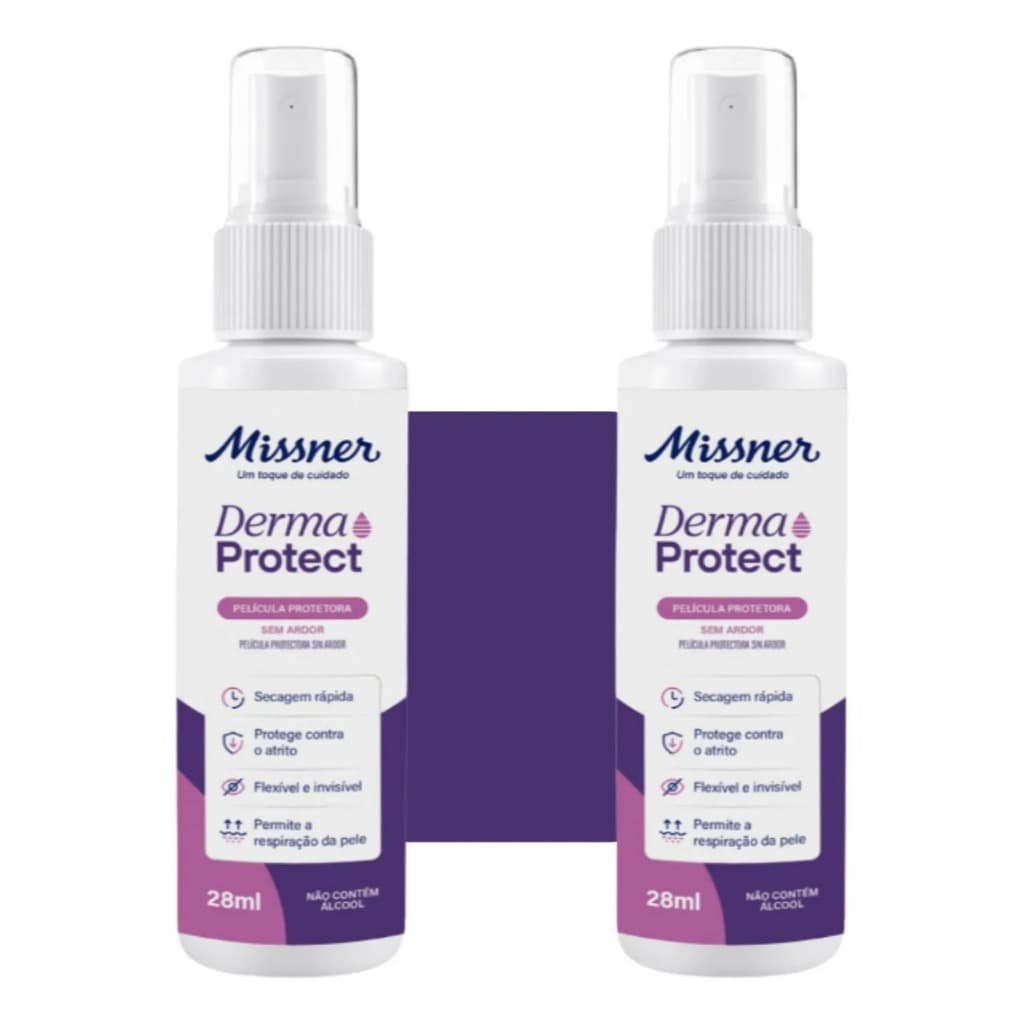 Kit 2 Película Protetora Liquida Em Spray Derma Protect 28ml Sem Ardor Missner (Tipo Cavilon)