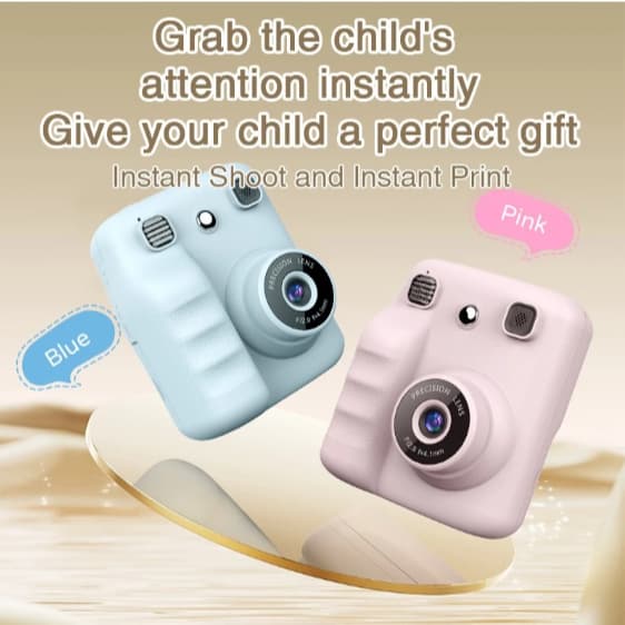 Câmera De Impressão Instantânea Infantil Vídeo Fotografia Digital HD Impressora Térmica A29