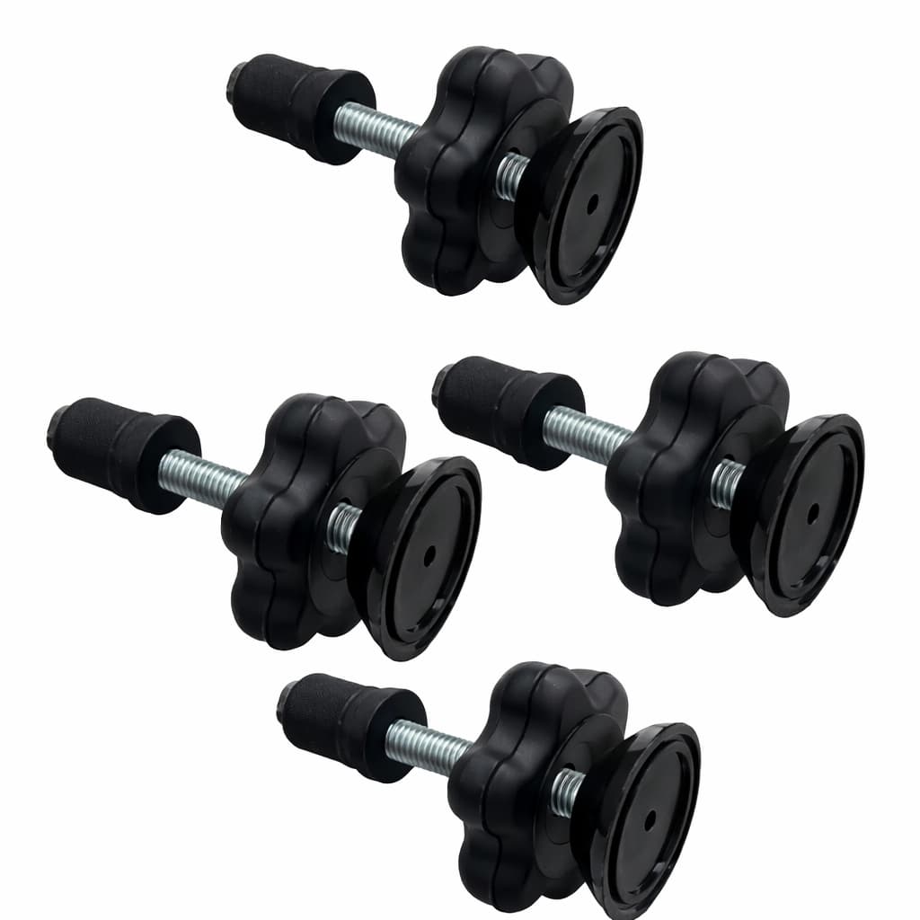 Kit 4 Manípulo Portão Grade Proteção  Pets Cães Preto