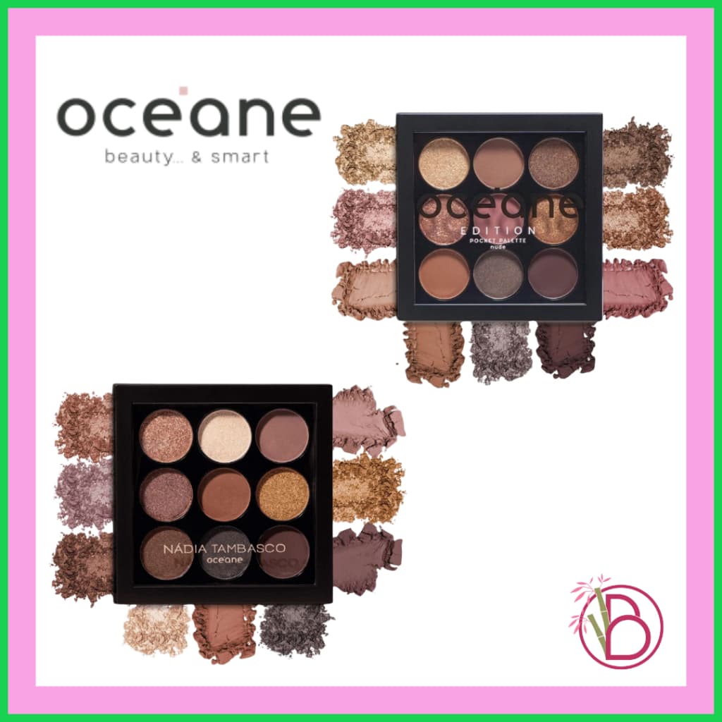 Paleta de Sombras Océane Tons Neutros | 9 Cores Matte e Cintilante | 7,2g