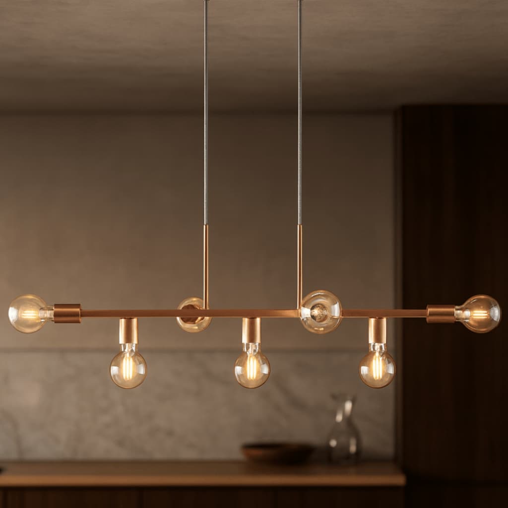 Luminária de teto Pendente Jabuticaba 7 Lâmpadas 1,2m de cabo - Moderno Industrial metal