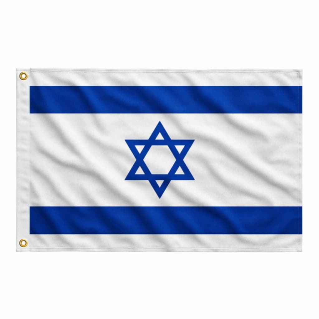 Bandeira Israel Oficial 90 x 150 cm C/ Anilhas p/ Mastro Costurada Excelente p/ Exteriores