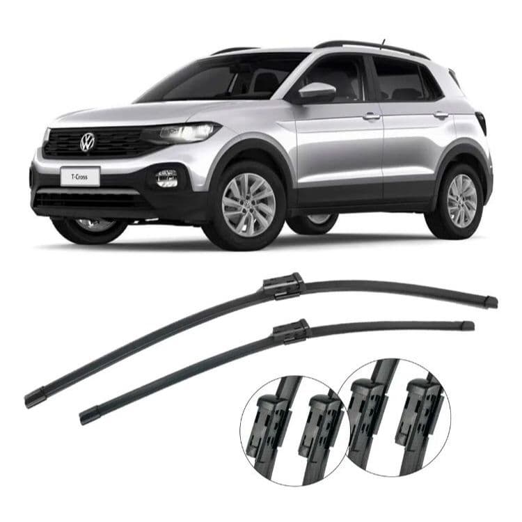 Par Palheta Limpador Para-brisa Encaixe Modelo Original  VW T-CROSS  2019 Em Diante