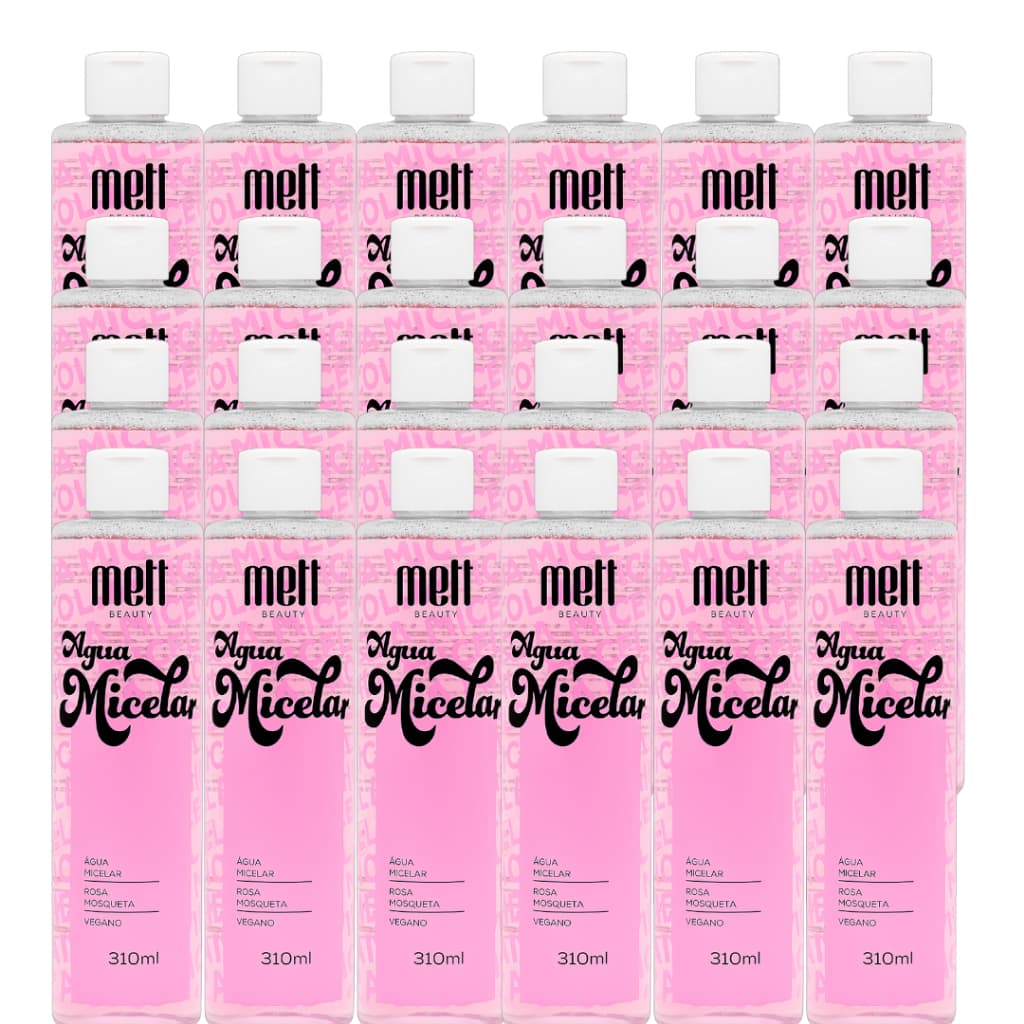 Kit c/24 Água Micelar Rosa Mosqueta Mett Beauty - Atacado e Revenda