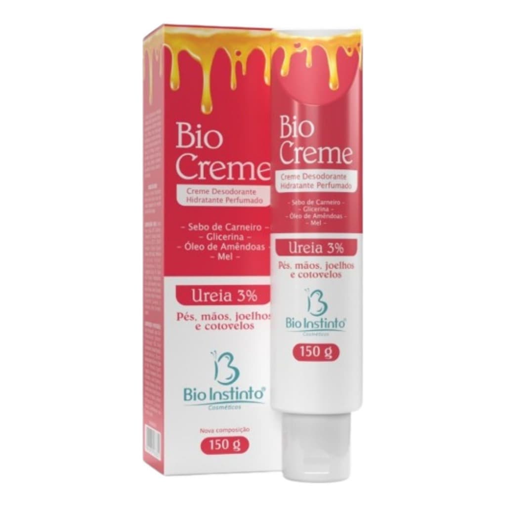 Creme para mãos Hidratante para pele macia Uréia 3% 150g - Bio Instinto