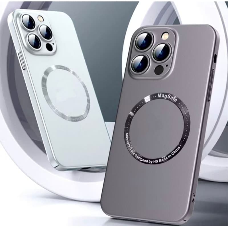 Magnético Fosco para iPhone Capa de Carregamento Sem Fio