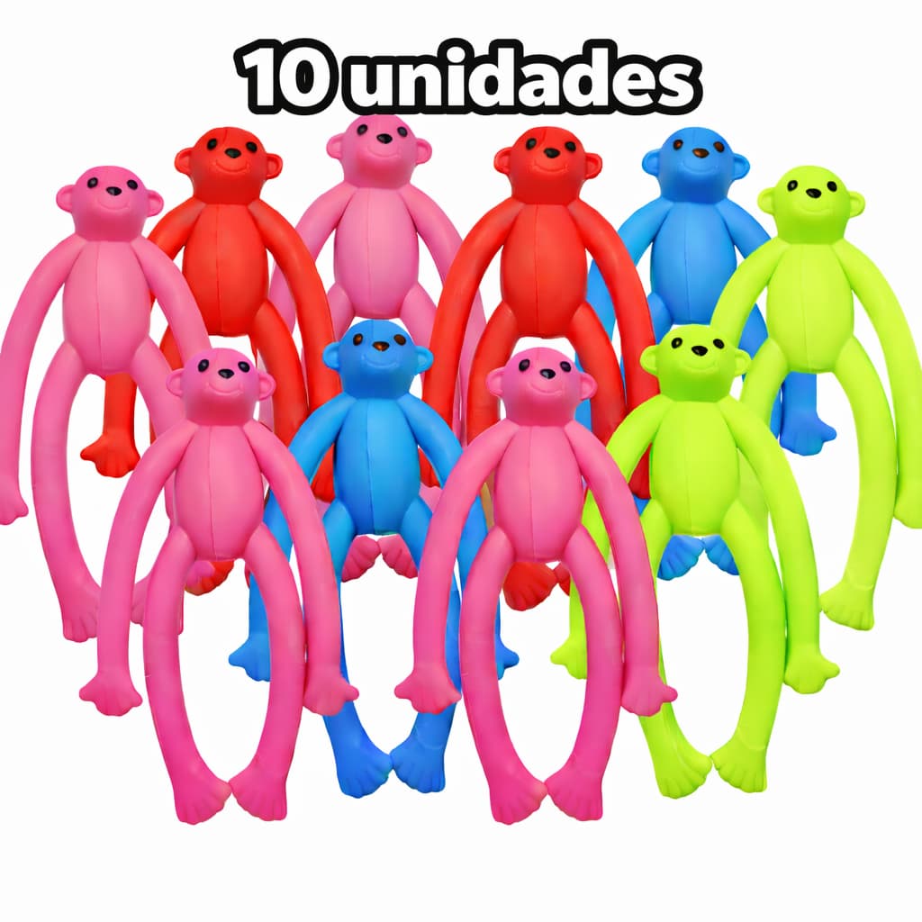 BRINQUEDO DE MORDEDOR( 10 pçs )DE SILICONE MACACO BRINQUEDO PET CACHORRO CÃES (10 PÇS)