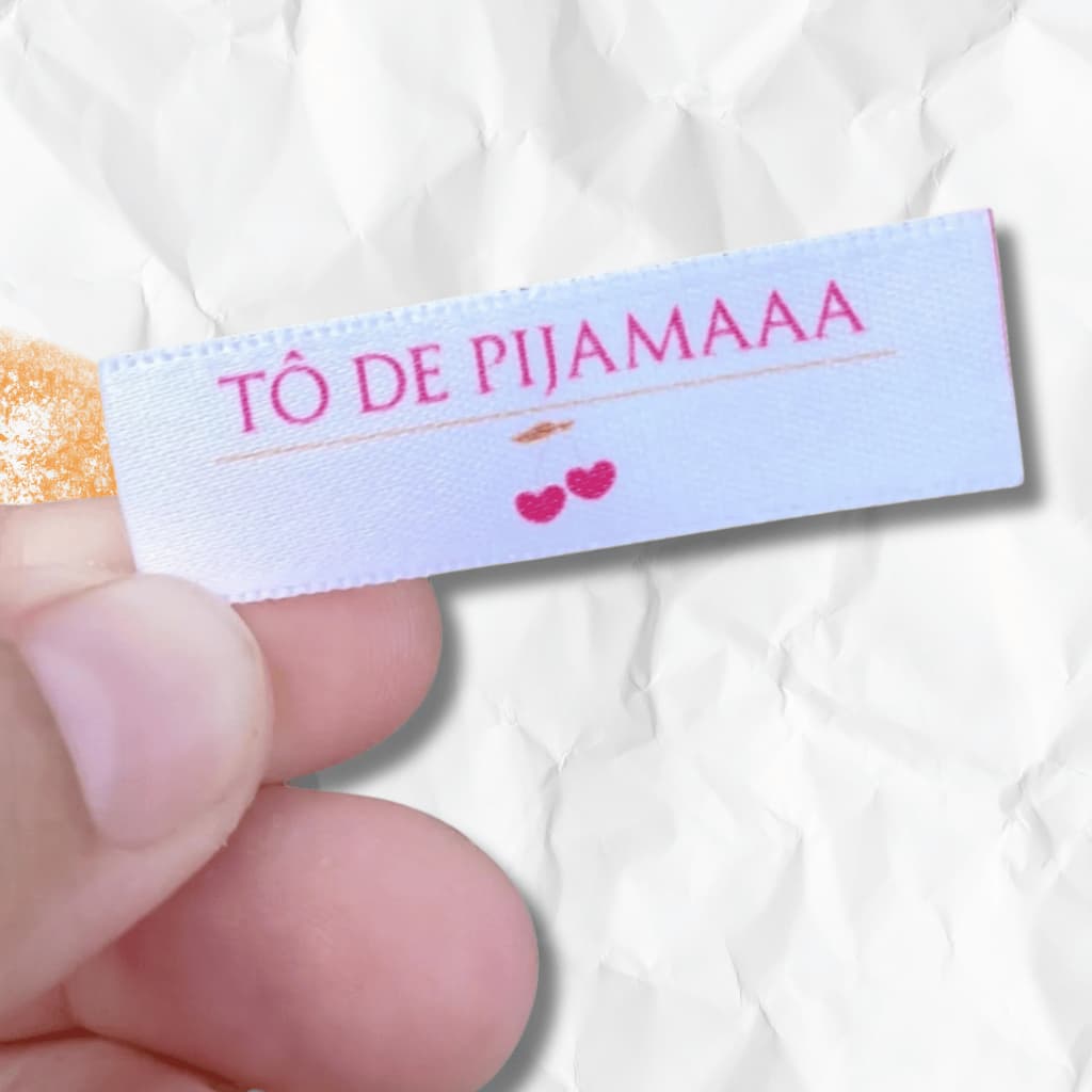 Etiquetas Para Roupas Tecido Kit 100 1,5x4cm Personalizada