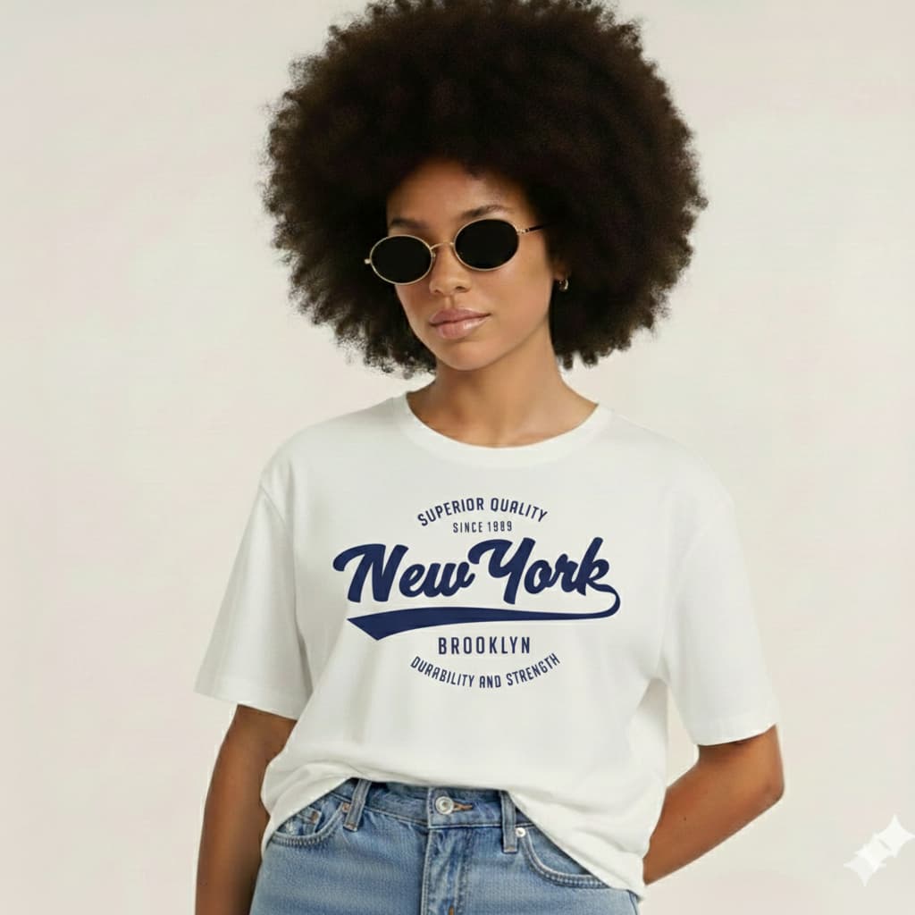 Camiseta T Shirt Feminina 100% Algodão Estilosa Street New York Envio Imediato