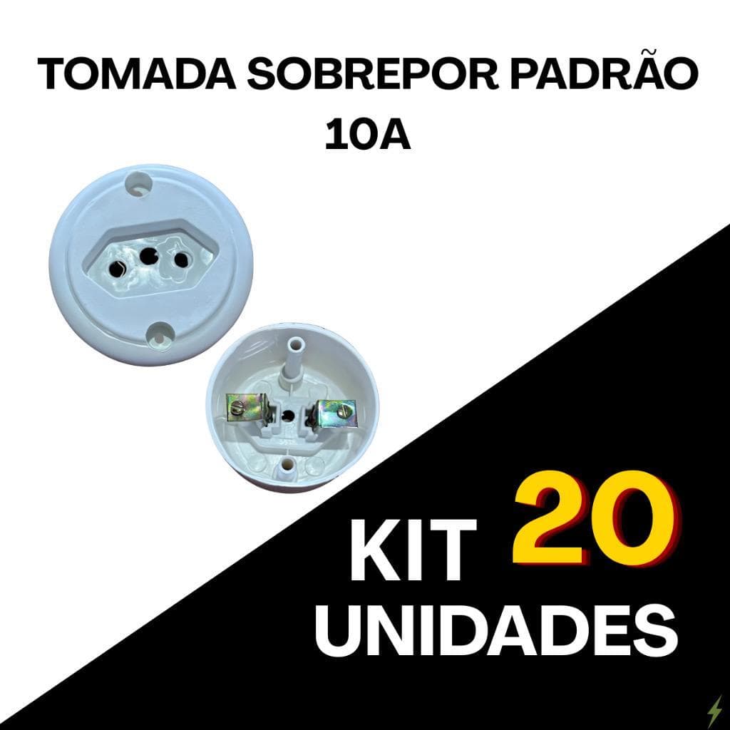 Tomadas Sobrepor Padrão 10A Ideal Para Ambientes Domésticos e Pequenos Projetos