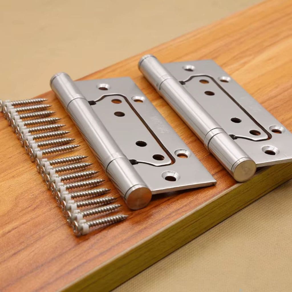 Kit 3 Dobradiça Porta De Aluminio Madeira Aço Inox Reforçada Silenciosa